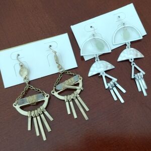 3/$21 Lot of 2 Native American Style Geometric Dangle Earrings